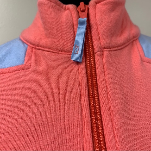 Vineyard Vines Quarter Zip Pullover Pink/Blue S - Picture 3 of 9